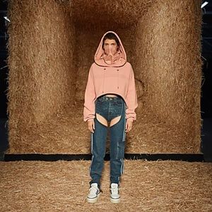 Ivy Park Rodeo Hooded Shrug Sz S Blush